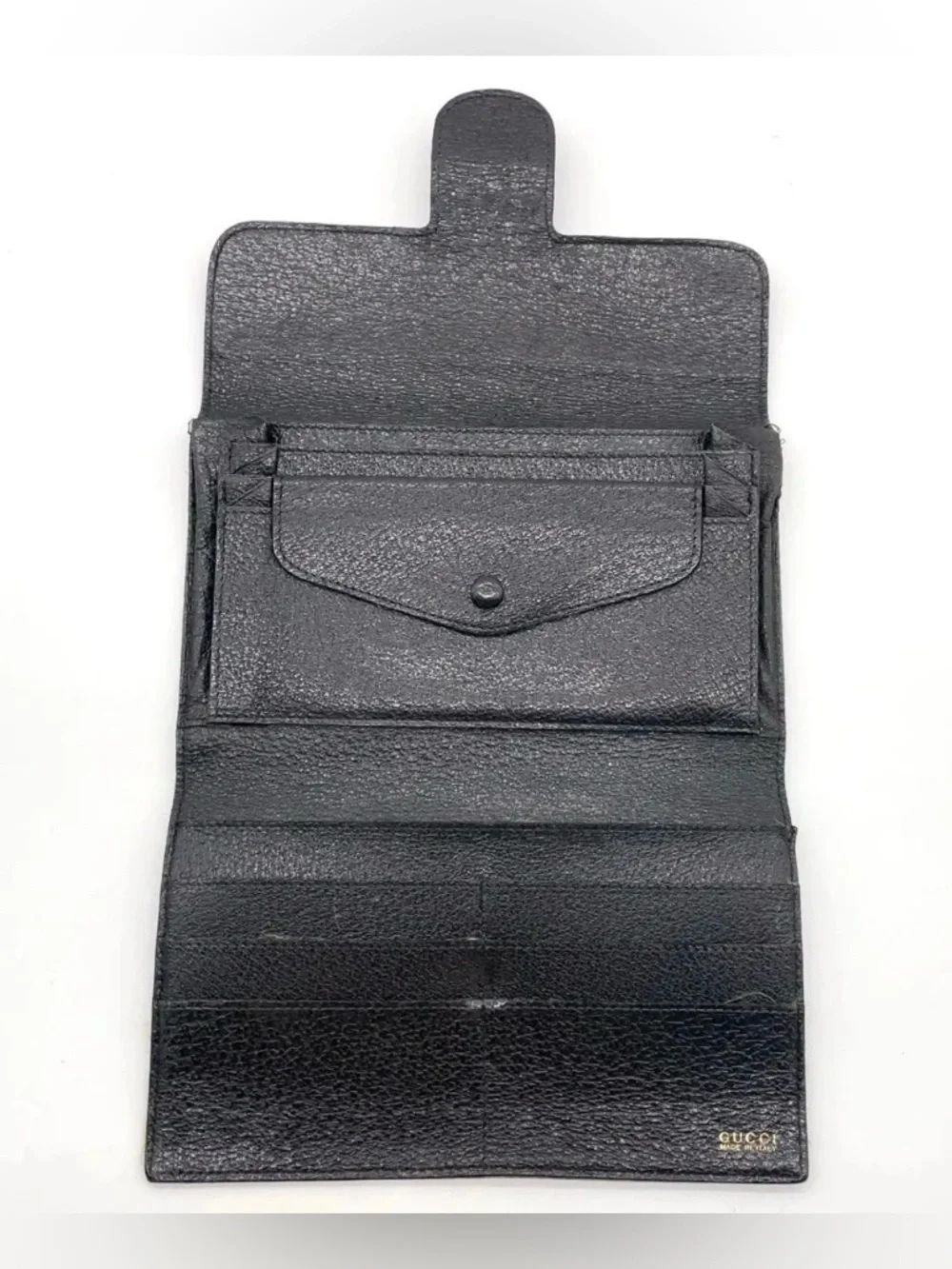 Auth Gucci Horsebit Black Leather, Wallet